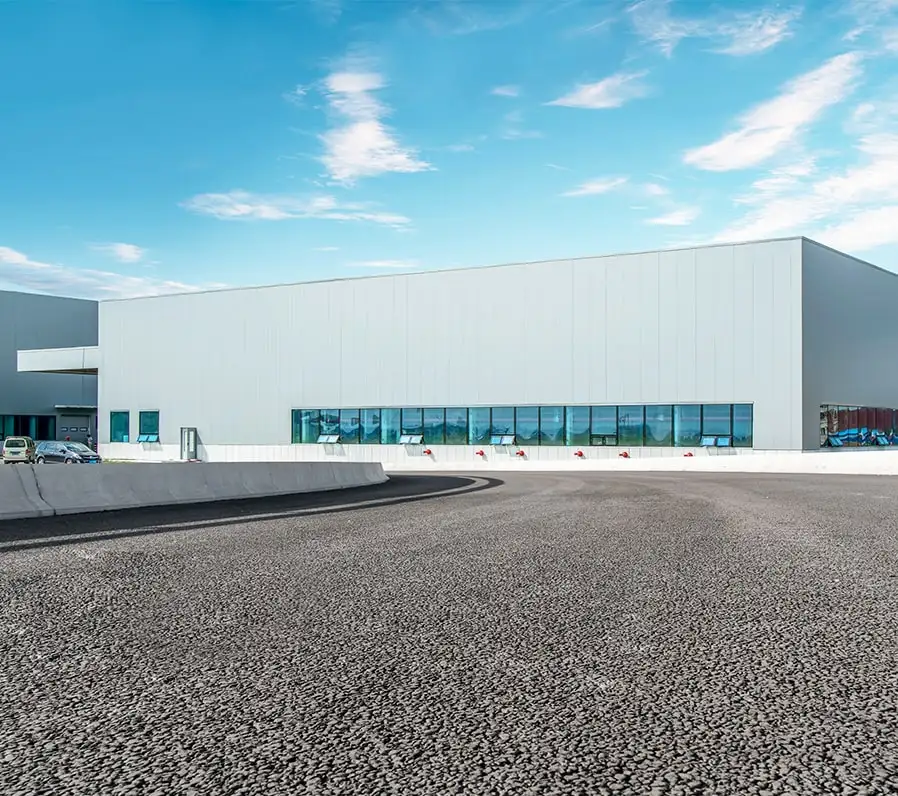 Roofing work on a manufacturing plant